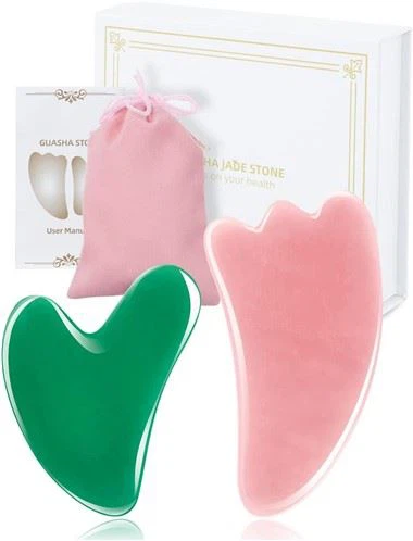 2 ta to'plami Gua Sha yuzni parvarish qilish vositasi tana massaji uchun Rojdestvo sovg'asi