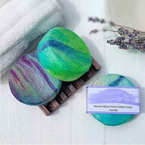 Natural Sponge Felted Soaps Bar Natural Sponge Felted Soaps Bar